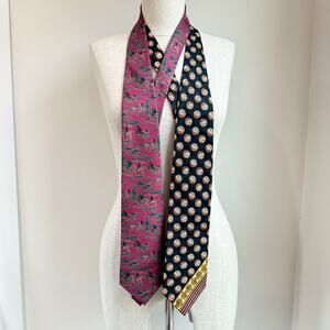 Pierre Cardin & Krizia Uomo Silk Tie Bundle – 100% Silk Lot of 2